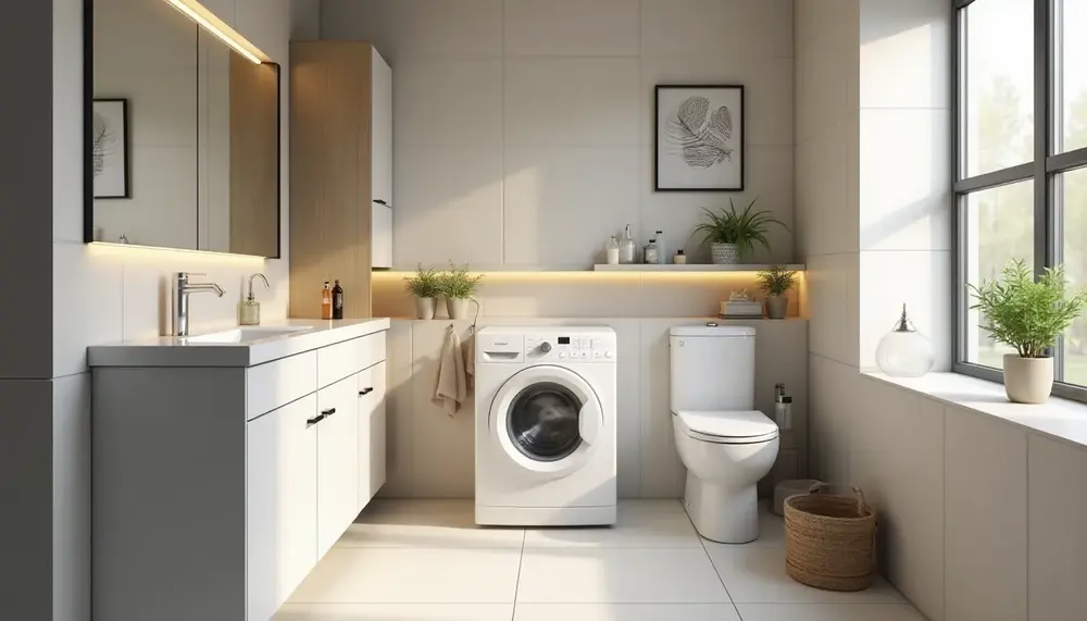 Kleines Bad gestalten 4qm mit Waschmaschine: Platzsparende Ideen